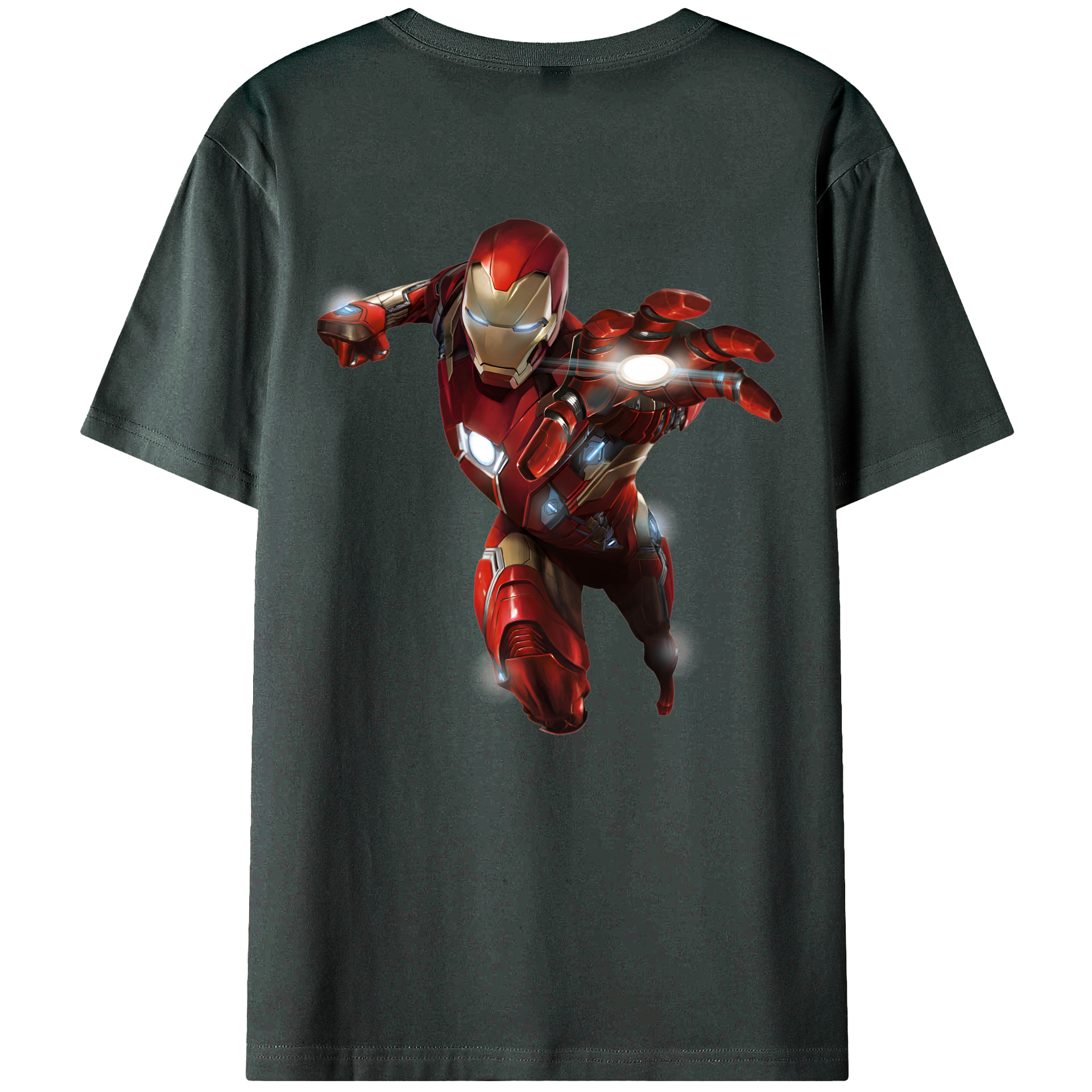 （画像用） アベンジャーズ The Avengers 綿100％ メンズ半袖Tシャツ（バックプリント） 通気性